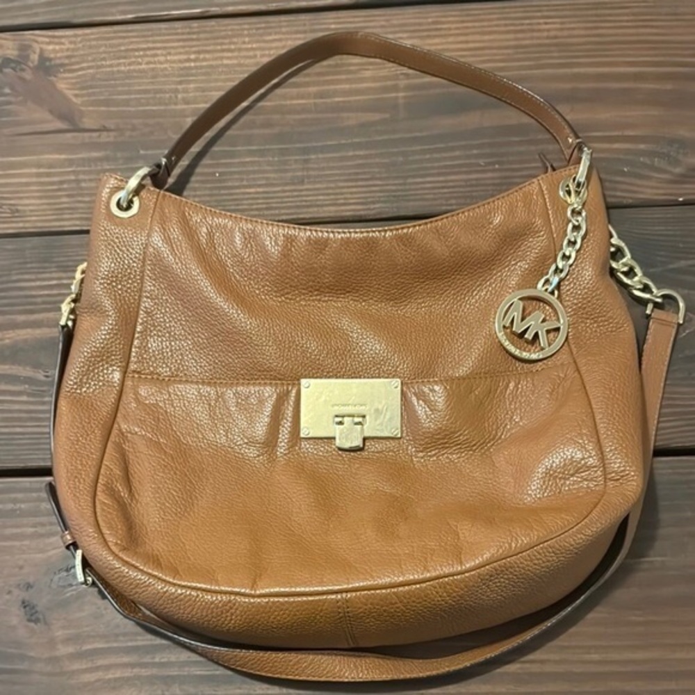Michael Kors Tan Leather Shoulder Bag